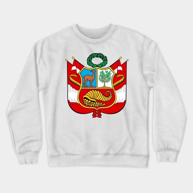 Escudo del Perú - Peru coat of arms - clean design Crewneck Sweatshirt by verde